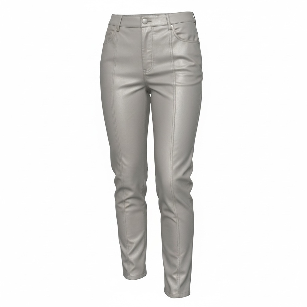 Wilfred faux leather light grey pants, size 4
